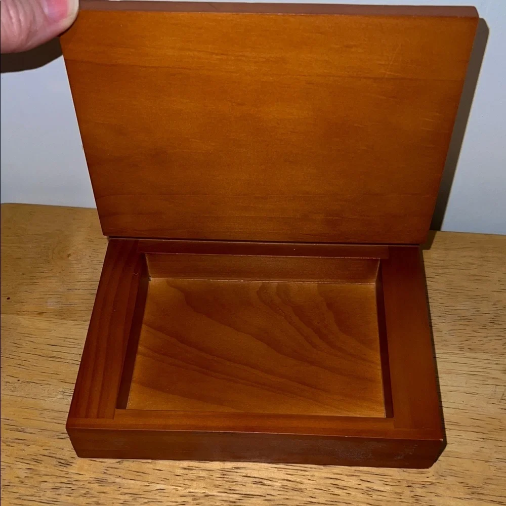 Columbia Wooden Storage Box in Brown and Dark Brown
